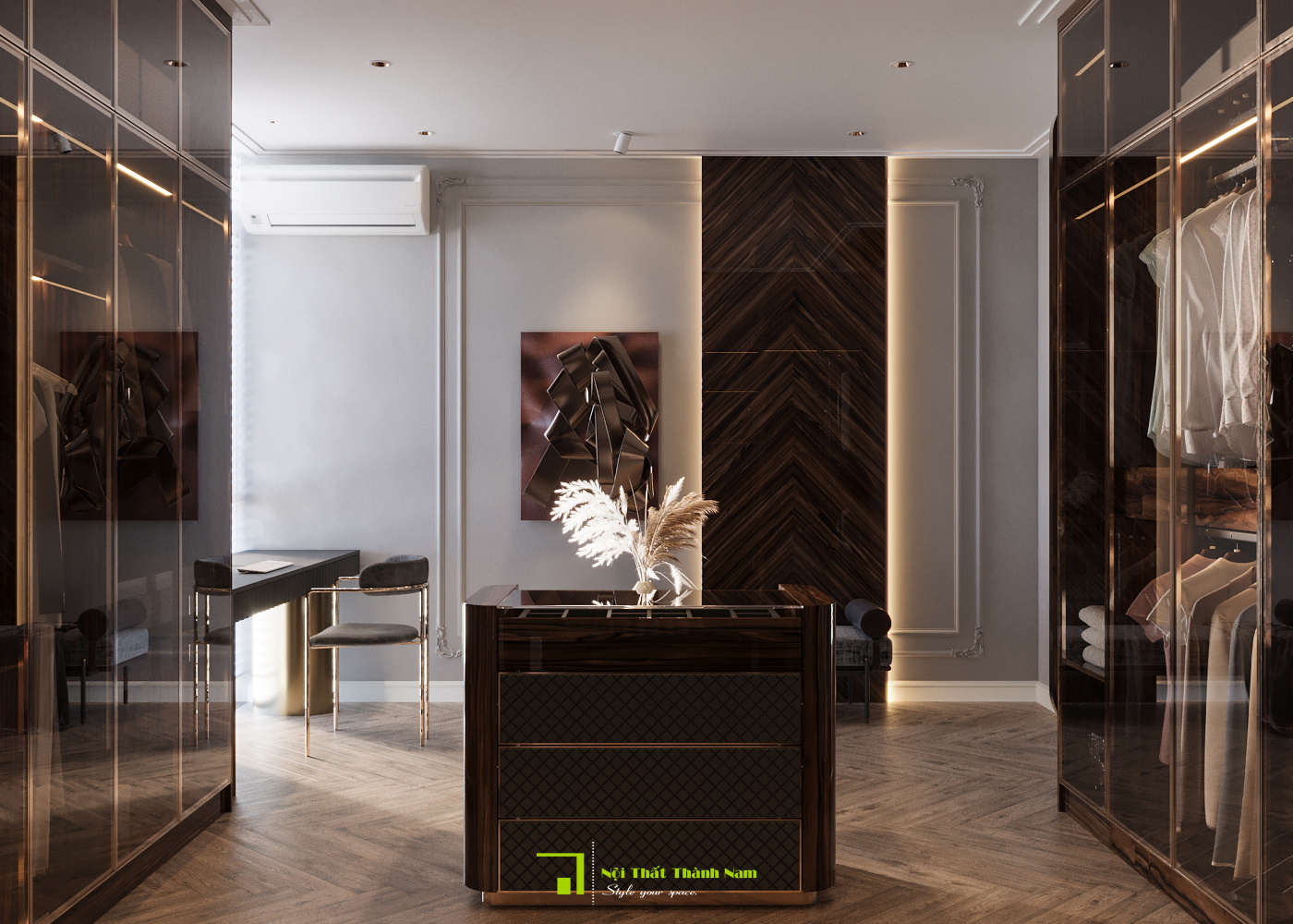 Ý tưởng thiết kế nội thất phòng thay đồ
