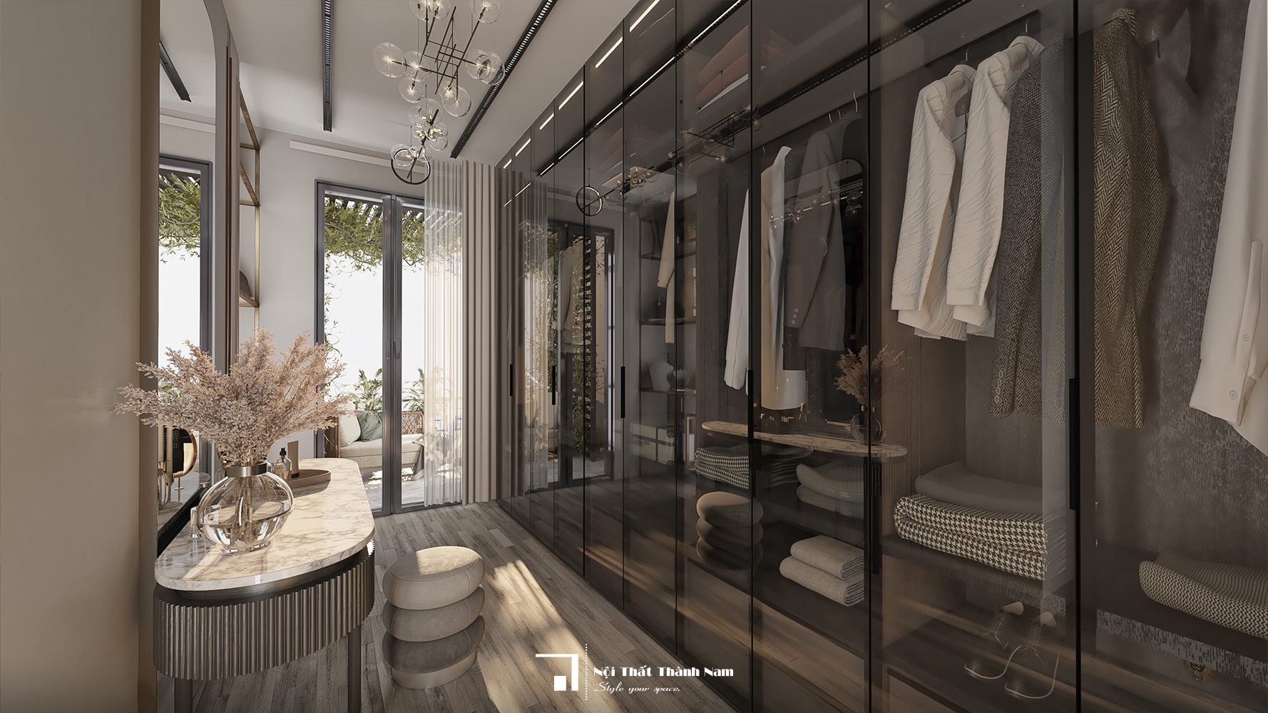 Ý tưởng thiết kế nội thất phòng thay đồ