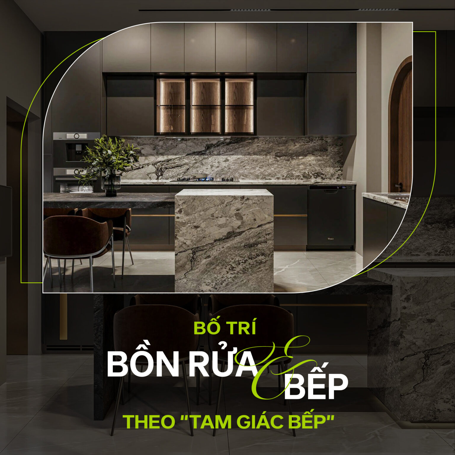 Cách bố trí bồn rửa và bếp