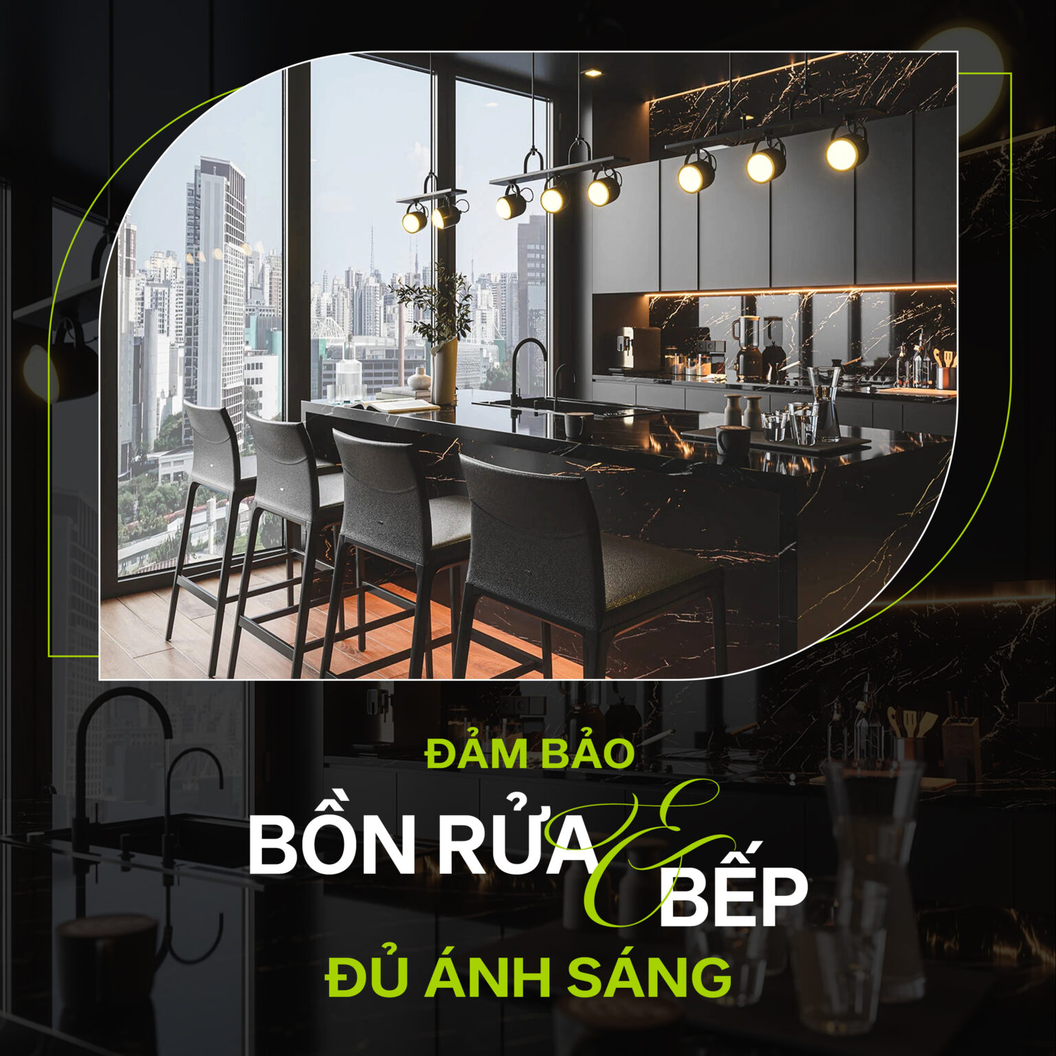 Cách bố trí bồn rửa và bếp