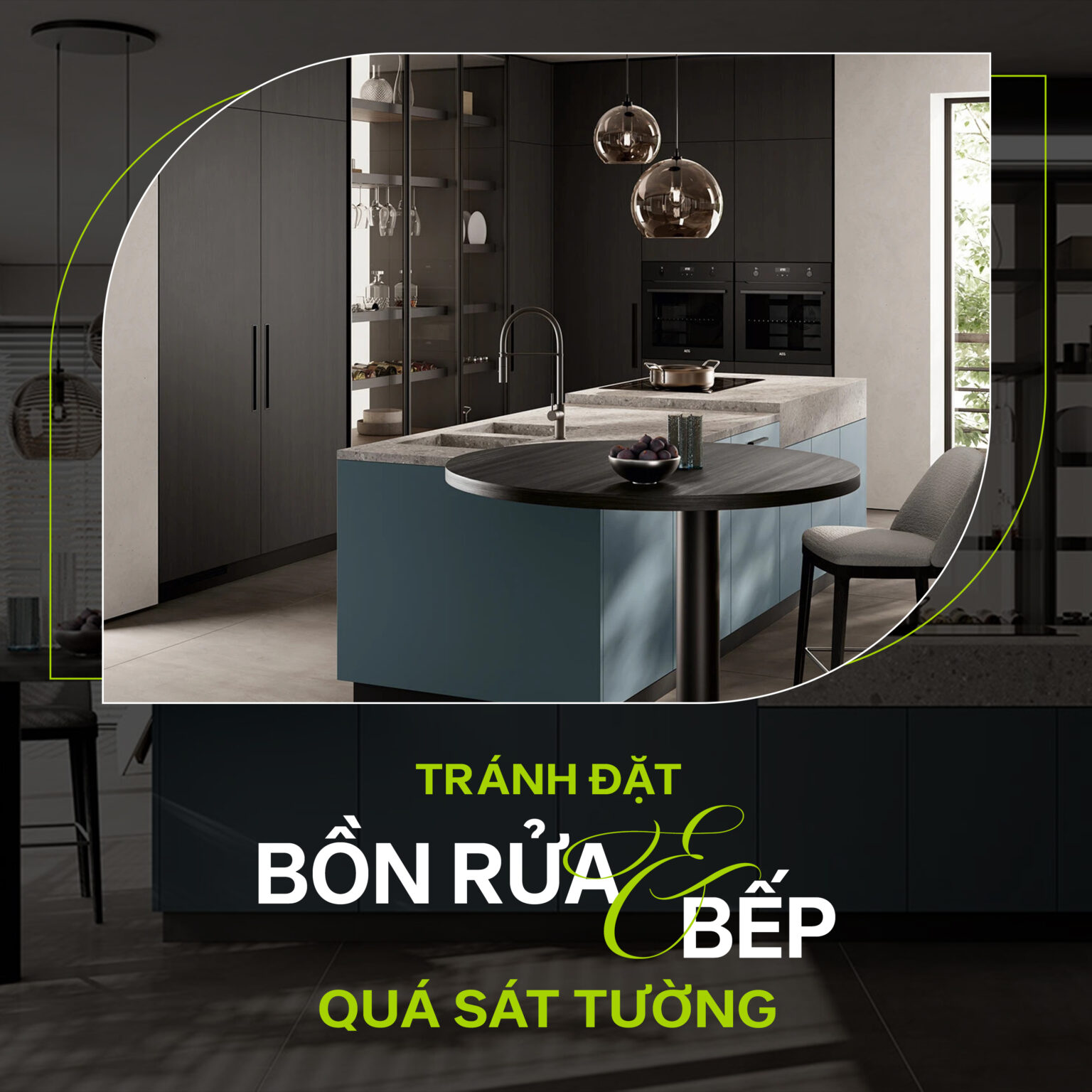 Cách bố trí bồn rửa và bếp