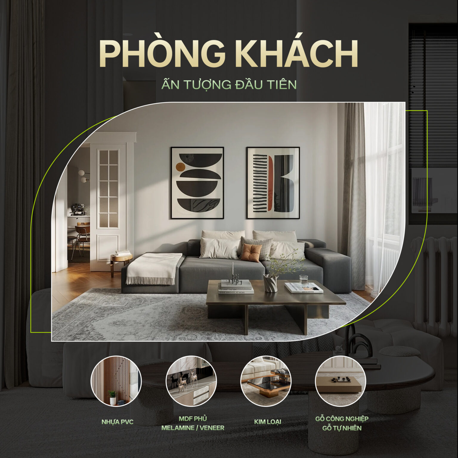 Bí quyết chọn vật liệu cho từng khu vực