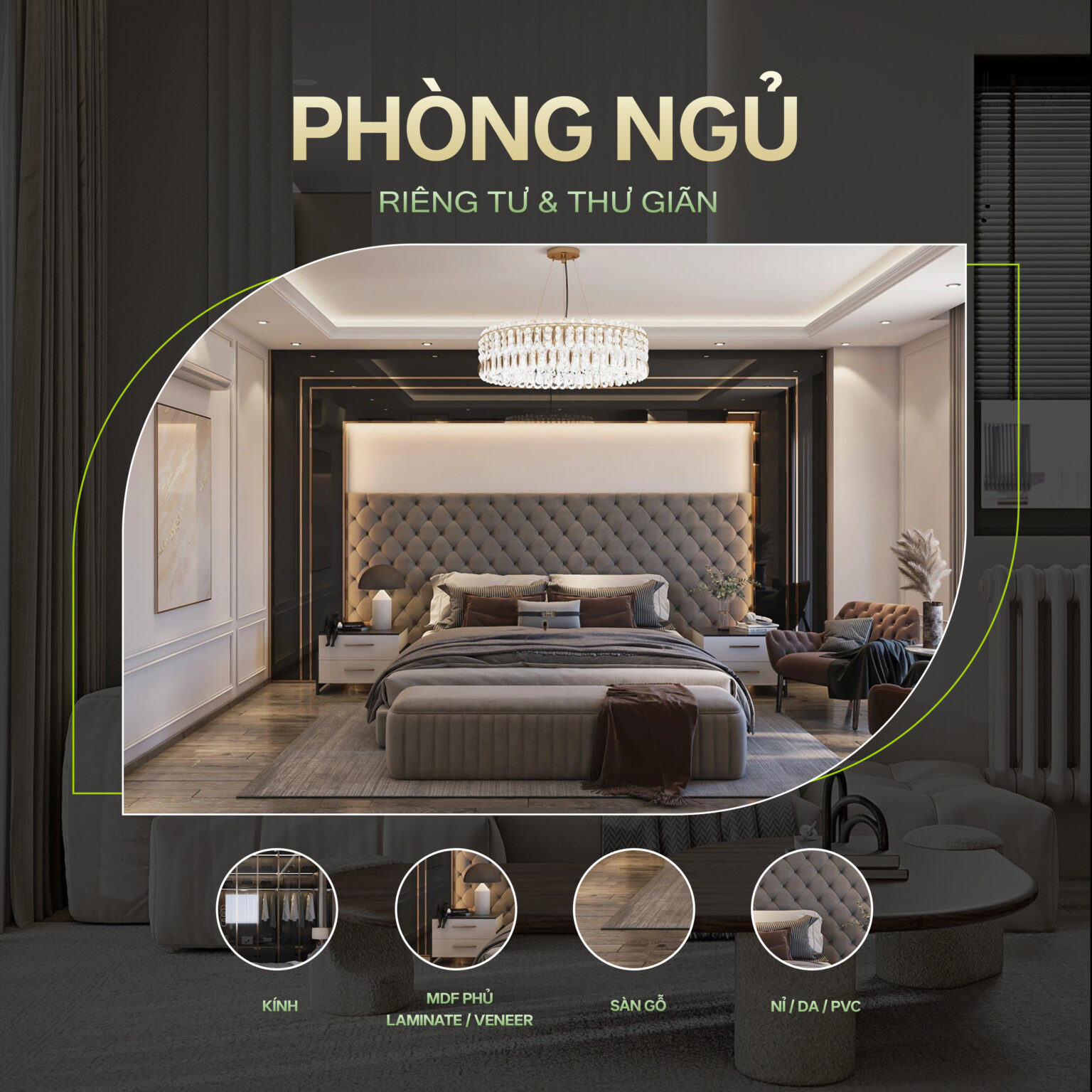 Bí quyết chọn vật liệu cho từng khu vực
