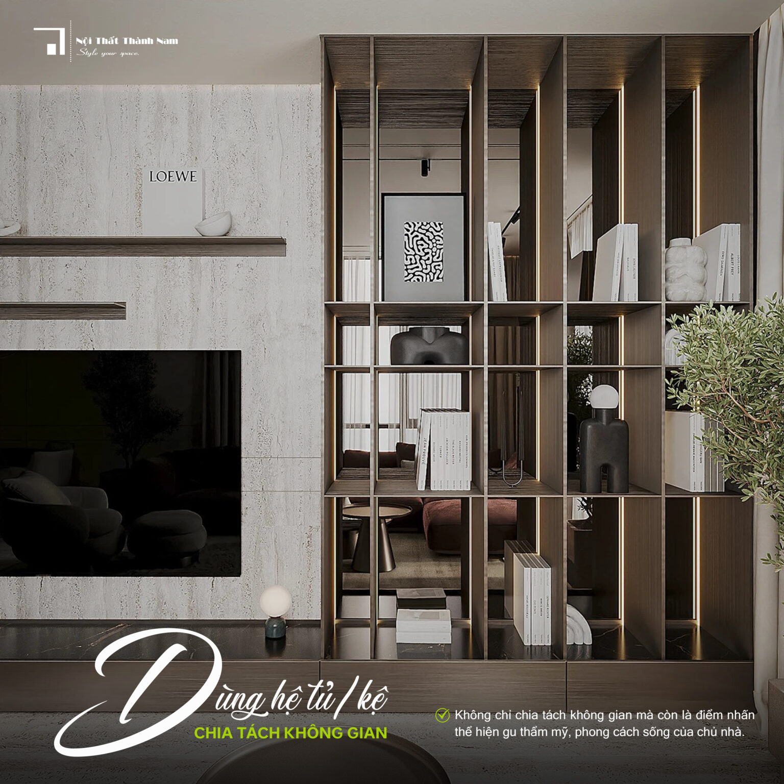 Cách phân chia không gian mở thông minh