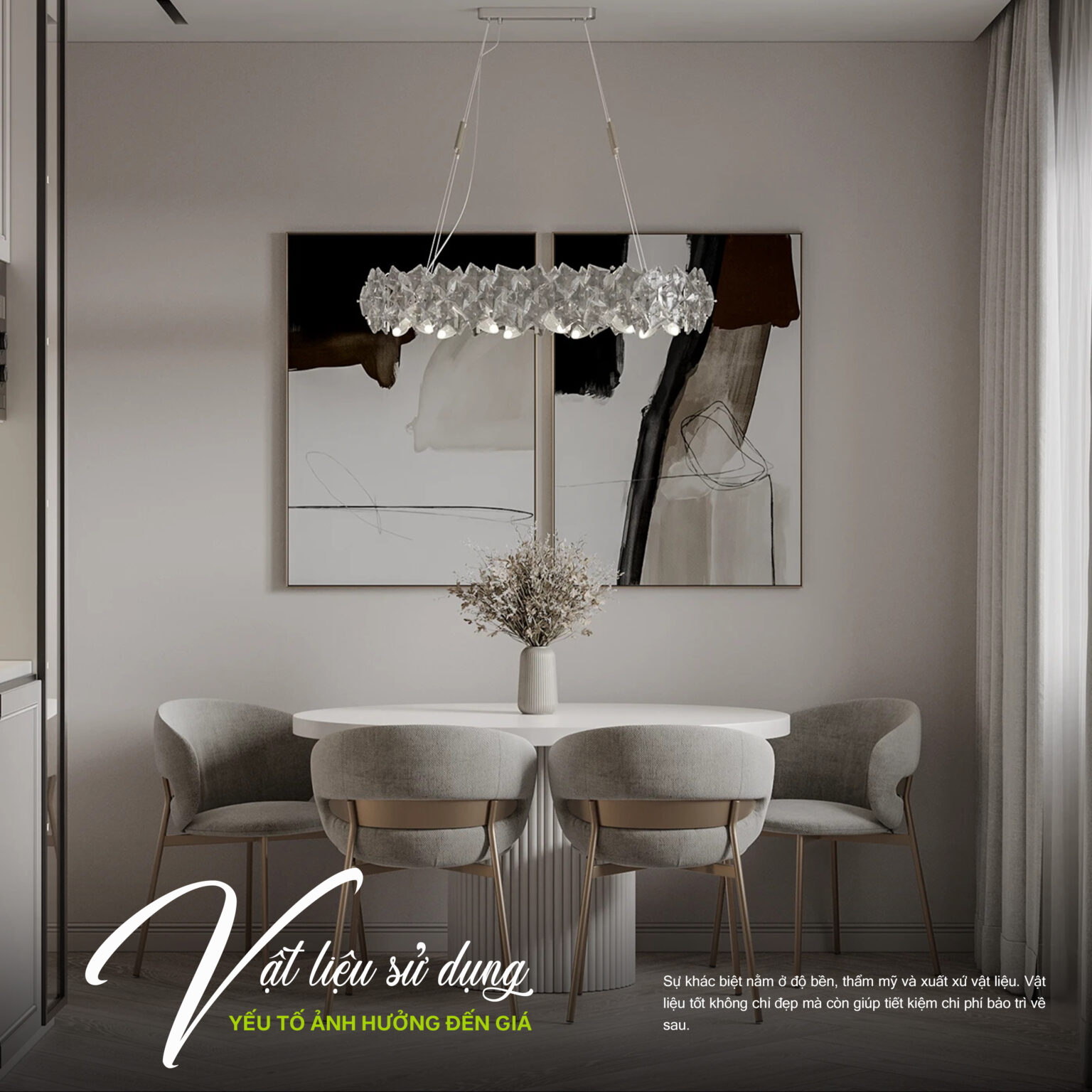 Yếu tố ảnh hưởng đến giá thiết kế thi công nội thất