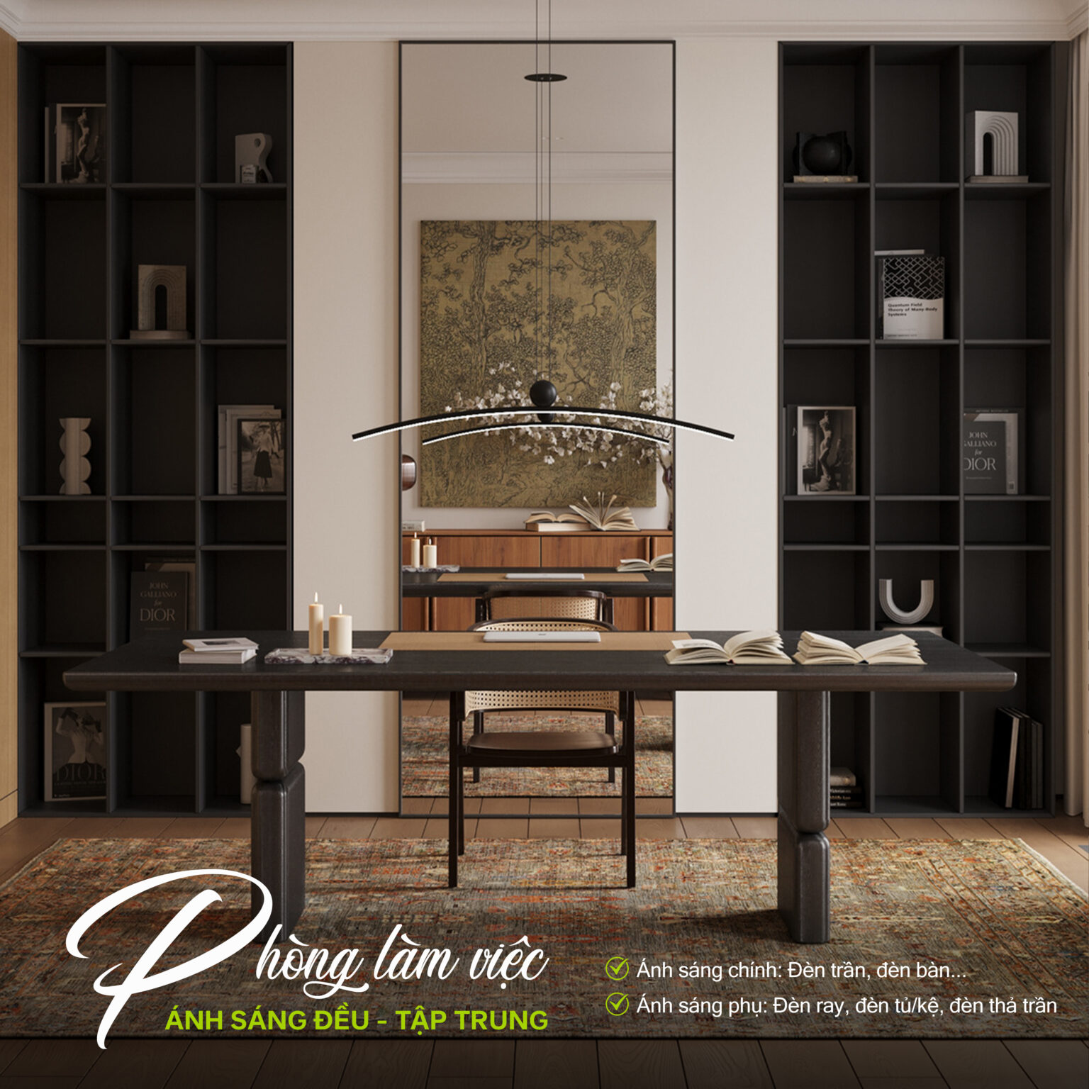 Cách bố trí đèn cho từng khu vực