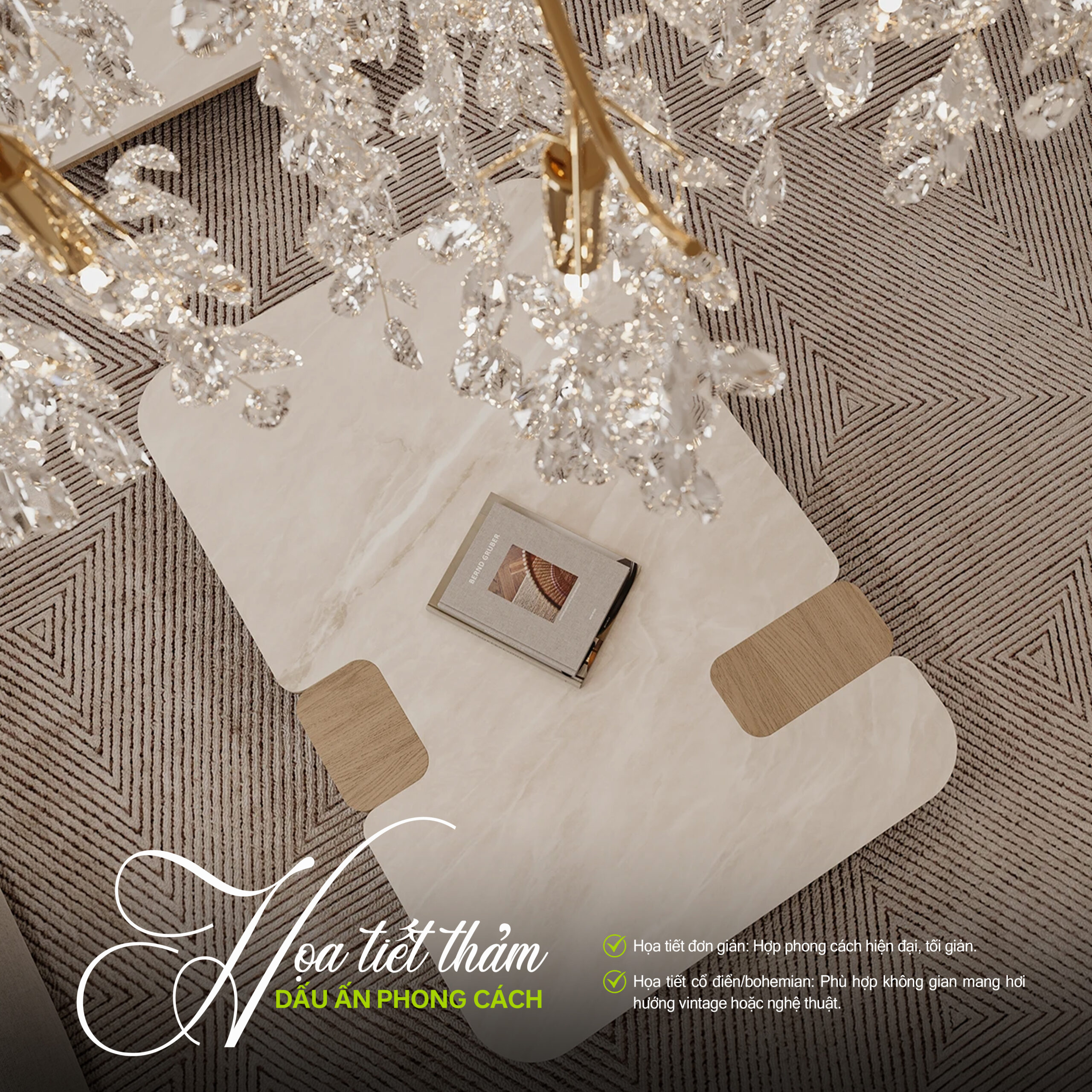 Cách chọn và bố trí thảm hợp lý