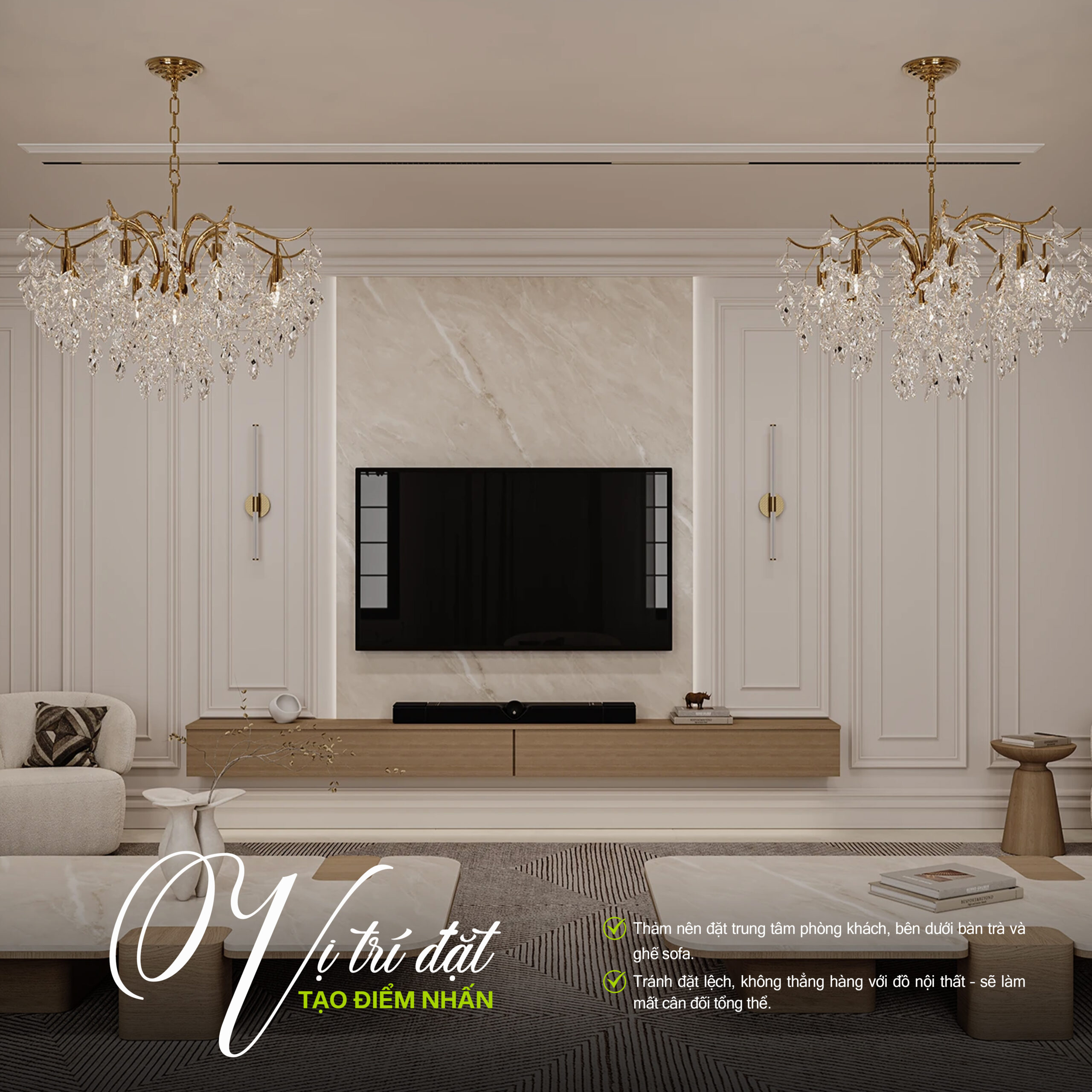 Cách chọn và bố trí thảm hợp lý