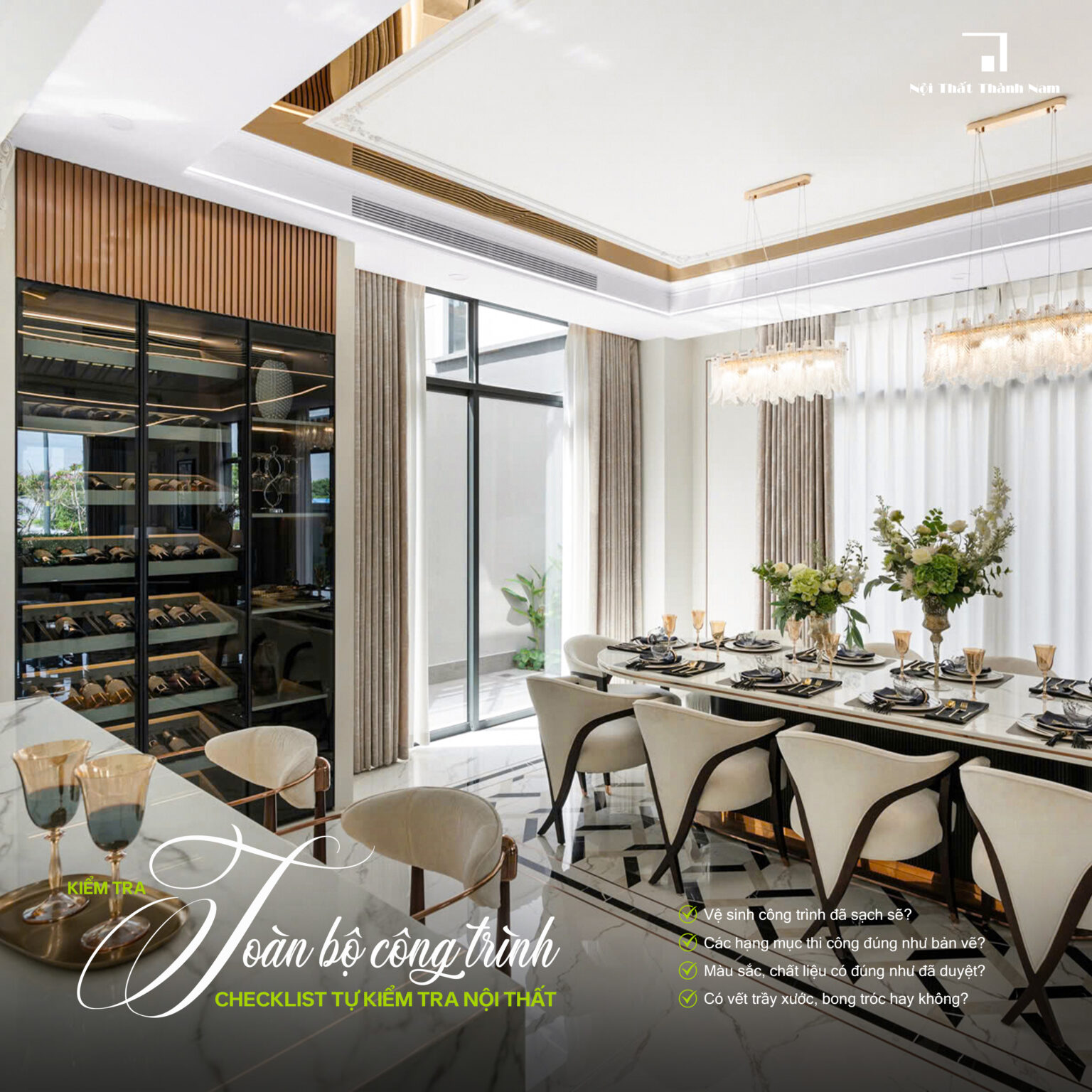 Cách tự kiểm tra nội thất sau bàn giao