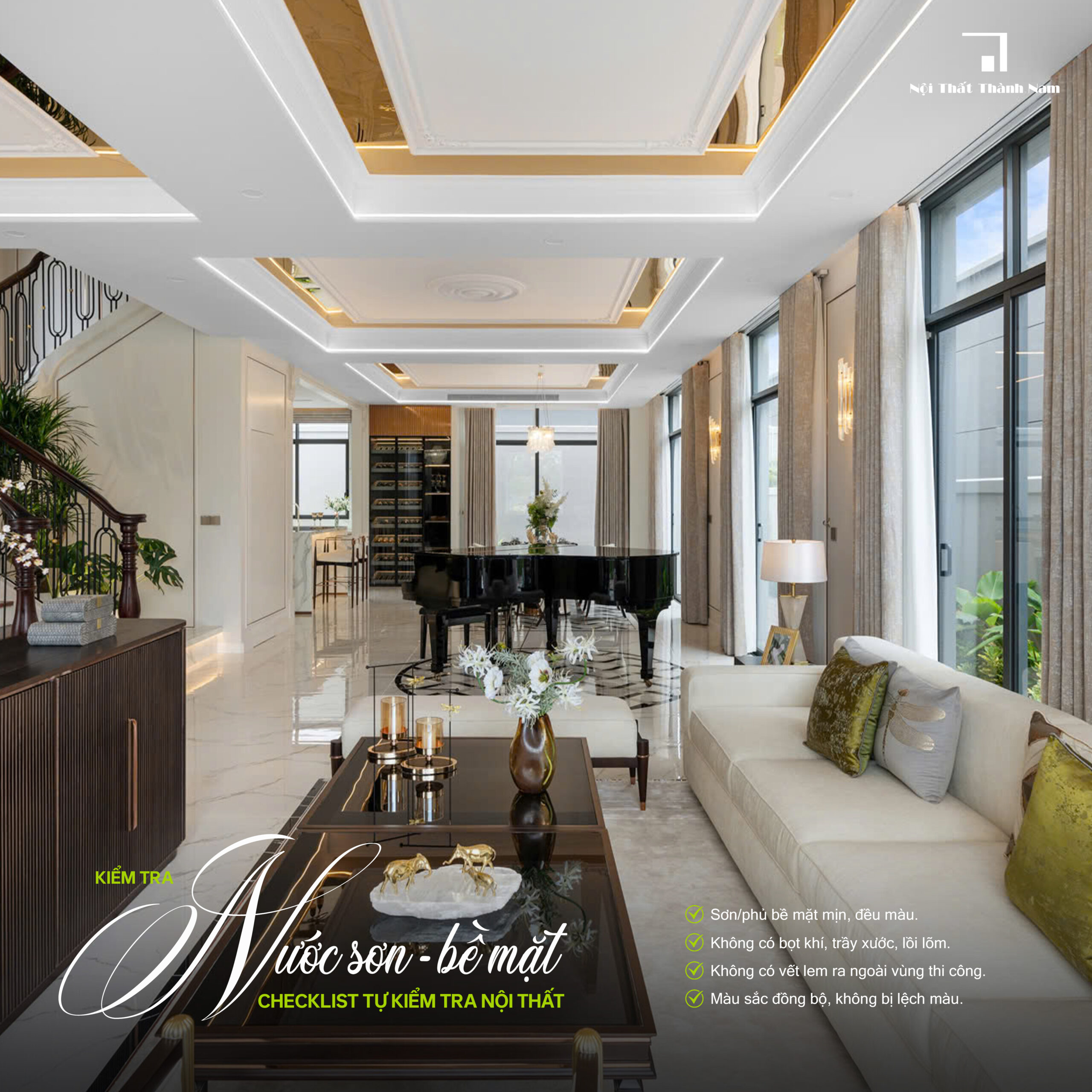 Cách tự kiểm tra nội thất sau bàn giao