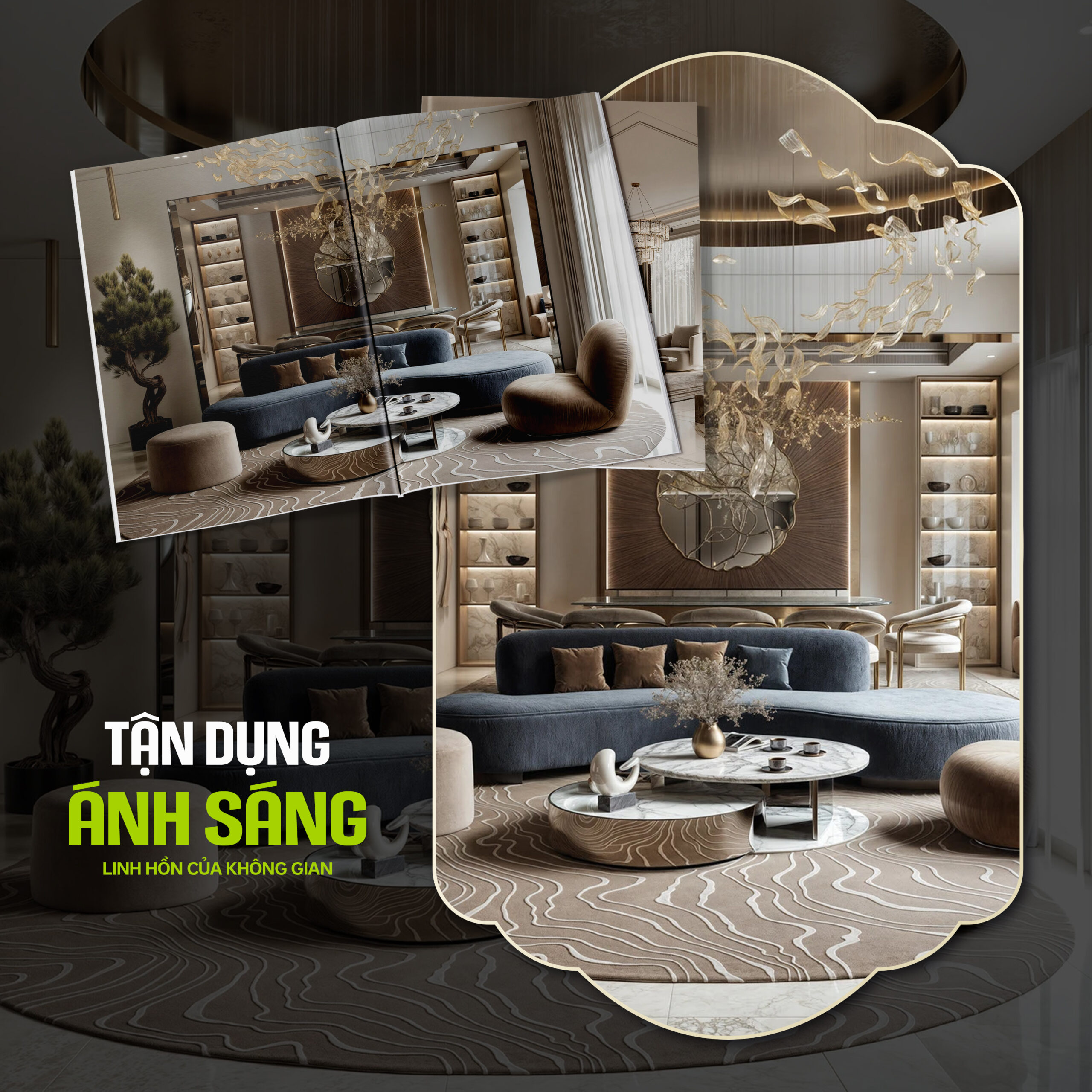 Cách tạo điểm nhấn cho nội thất phòng khách