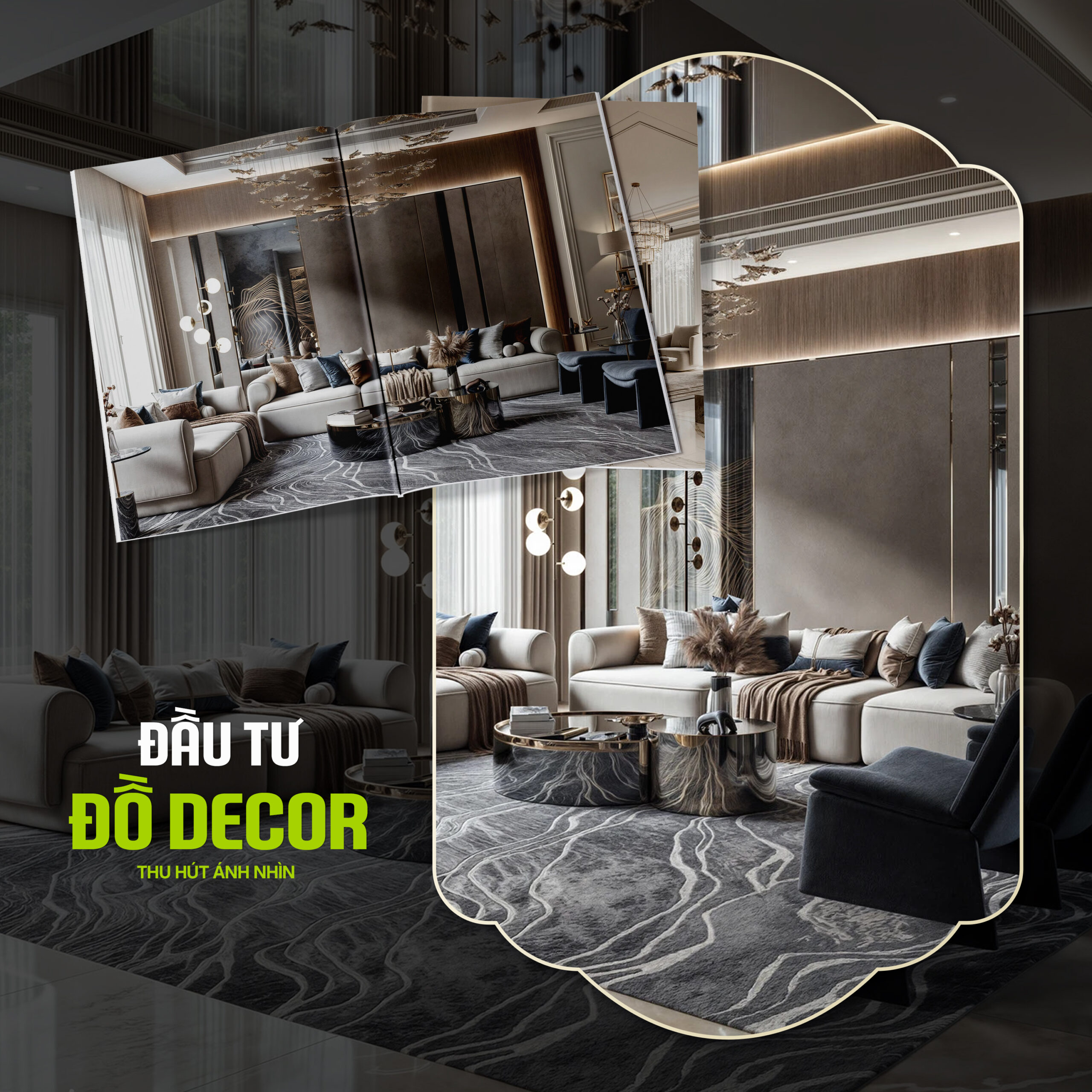 Cách tạo điểm nhấn cho nội thất phòng khách