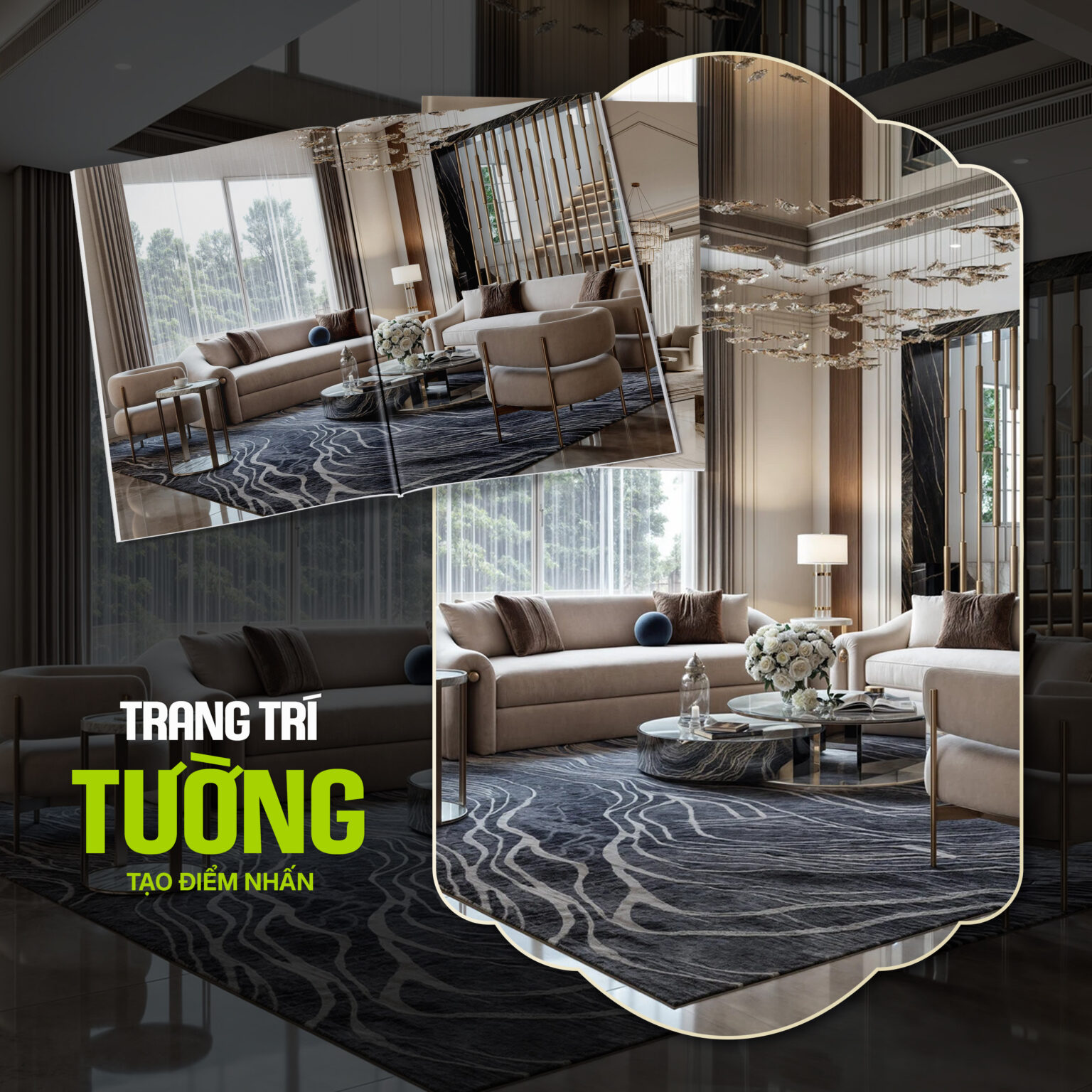 Cách tạo điểm nhấn cho nội thất phòng khách