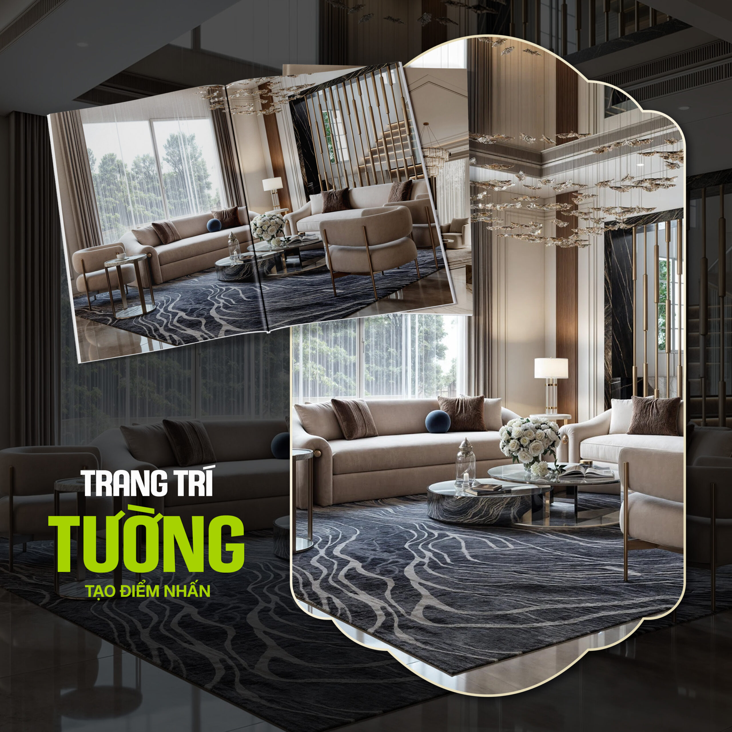 Cách tạo điểm nhấn cho nội thất phòng khách