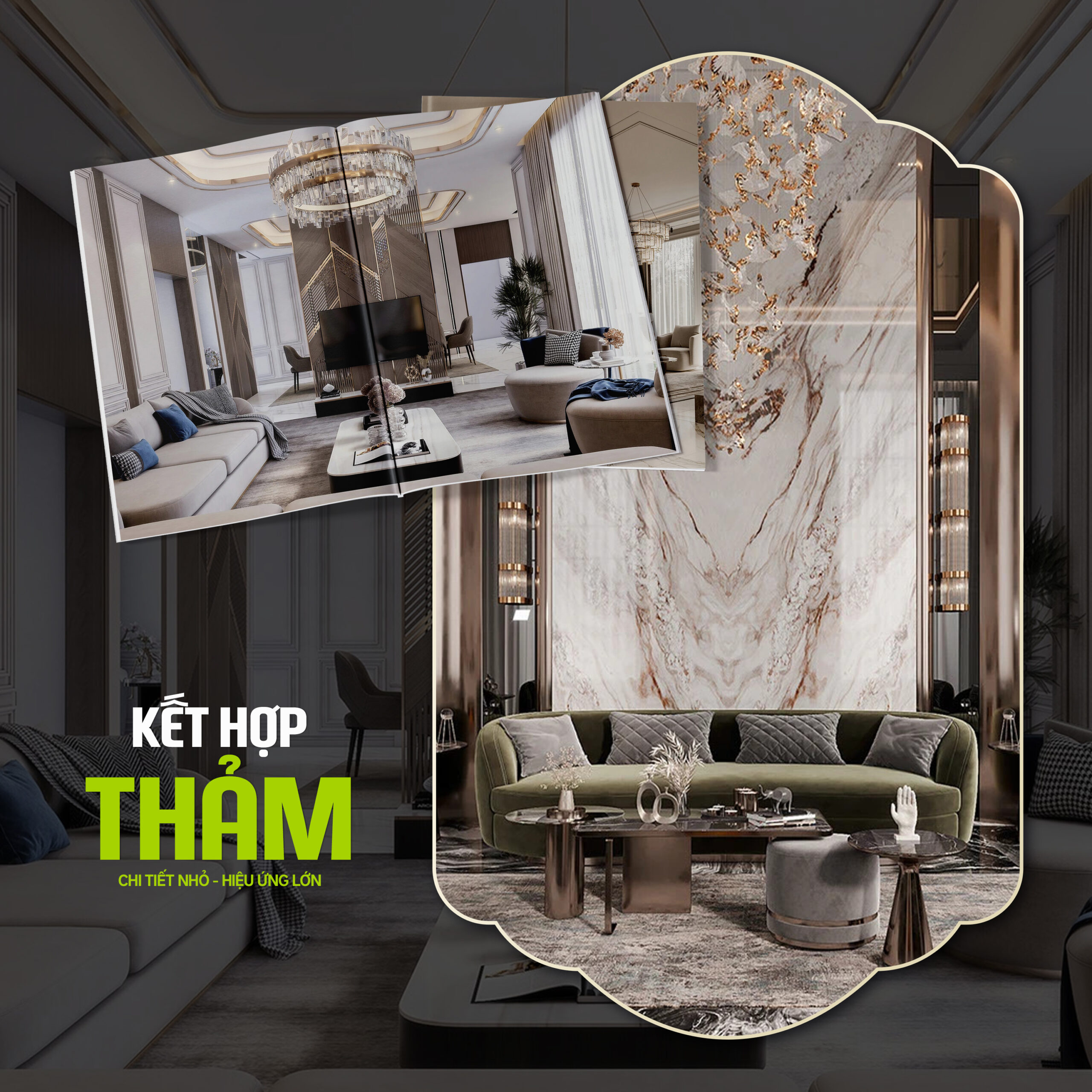 Cách tạo điểm nhấn cho nội thất phòng khách