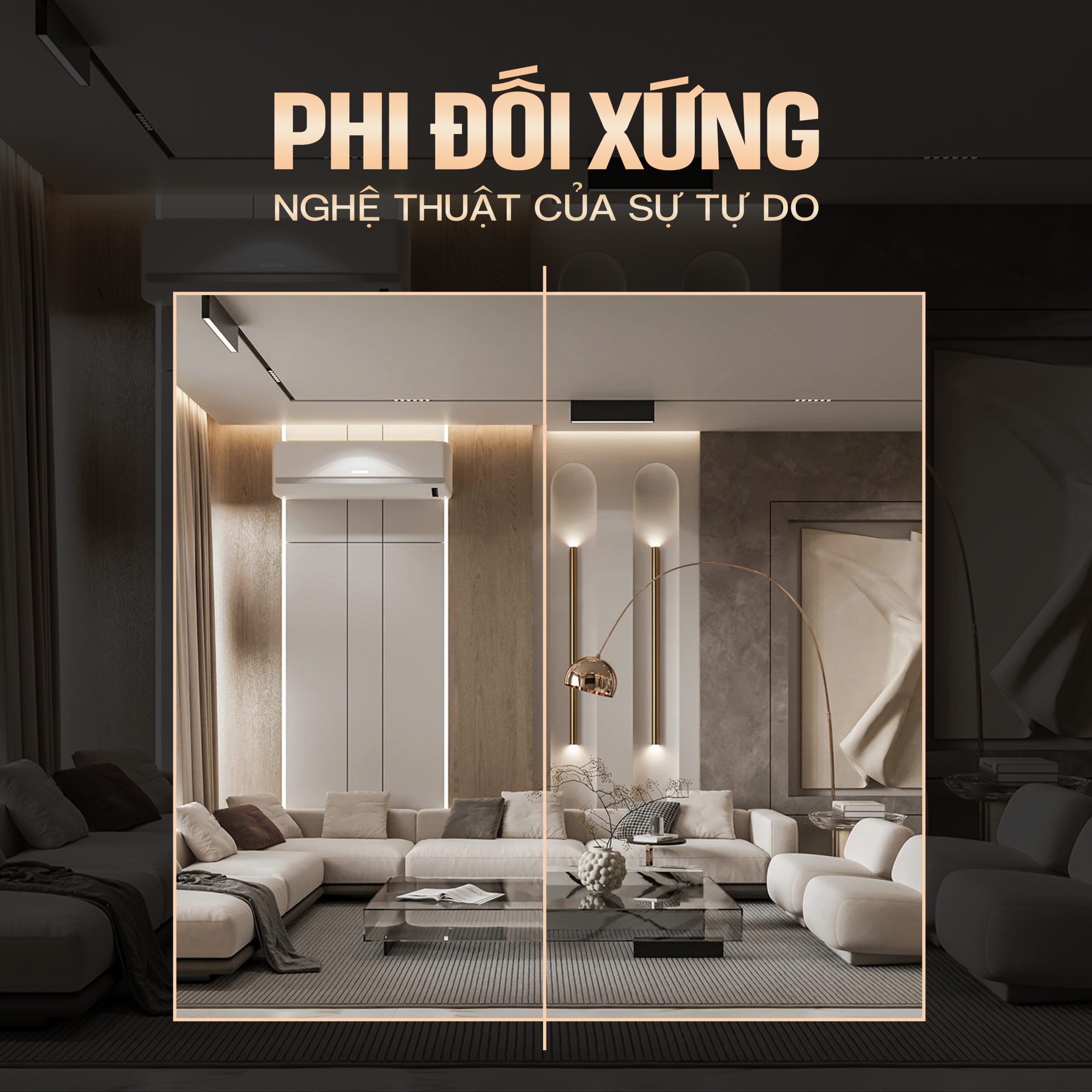 Nguyên lý đối xứng và phi đối xứng trong thiết kế nội thất