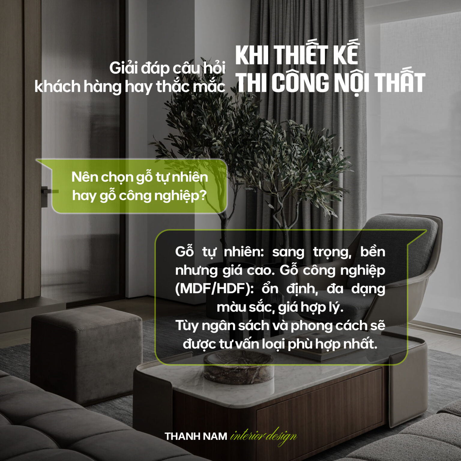 Giải đáp câu hỏi khi thiết kế thi công nội thất