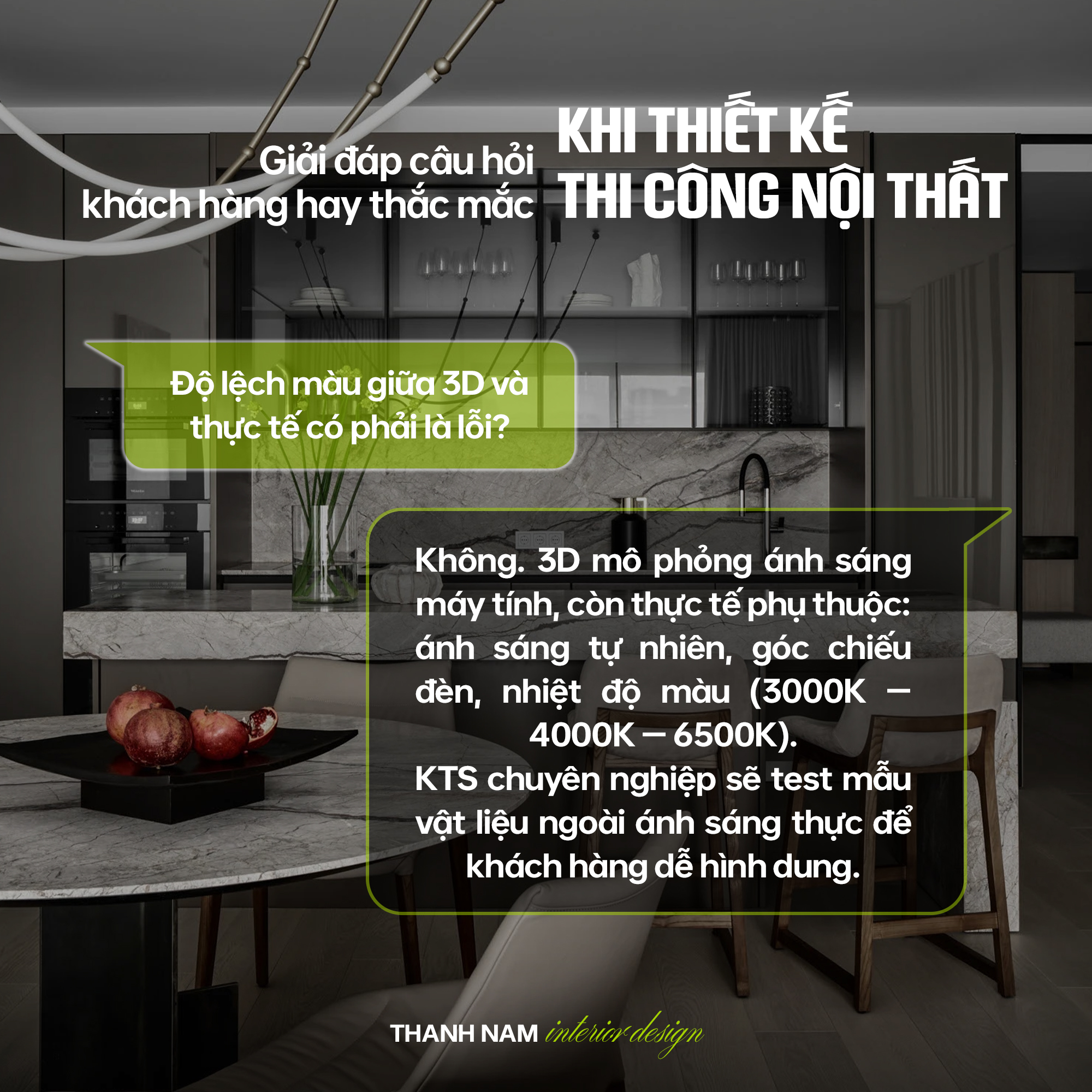 Giải đáp câu hỏi khi thiết kế thi công nội thất