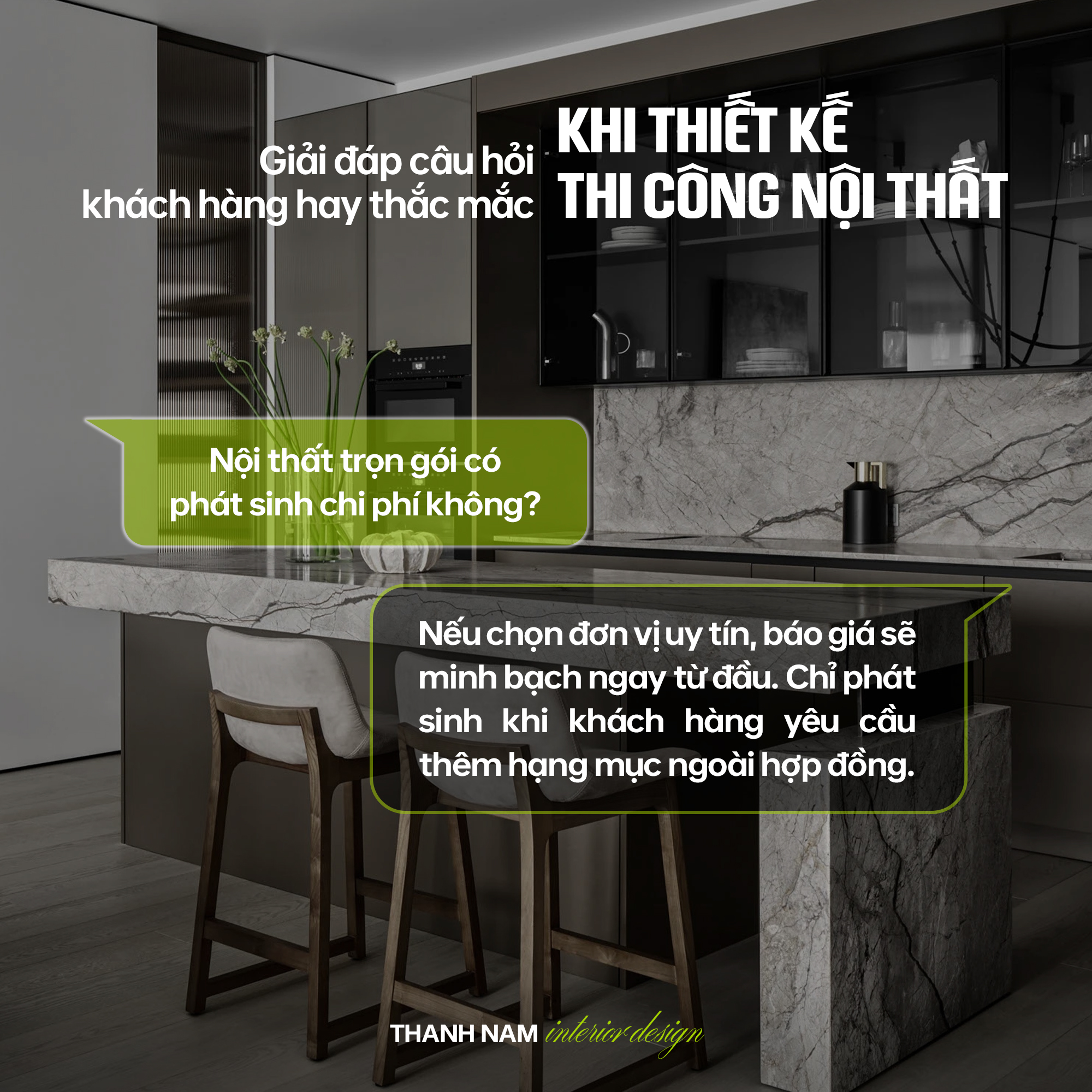 Giải đáp câu hỏi khi thiết kế thi công nội thất