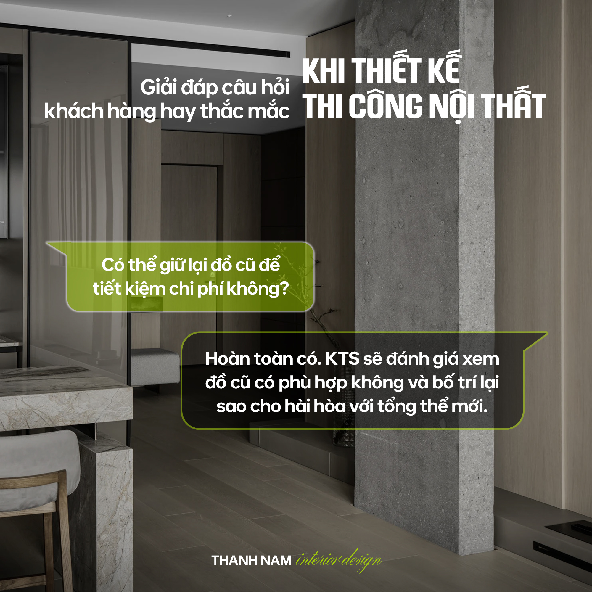 Giải đáp câu hỏi khi thiết kế thi công nội thất