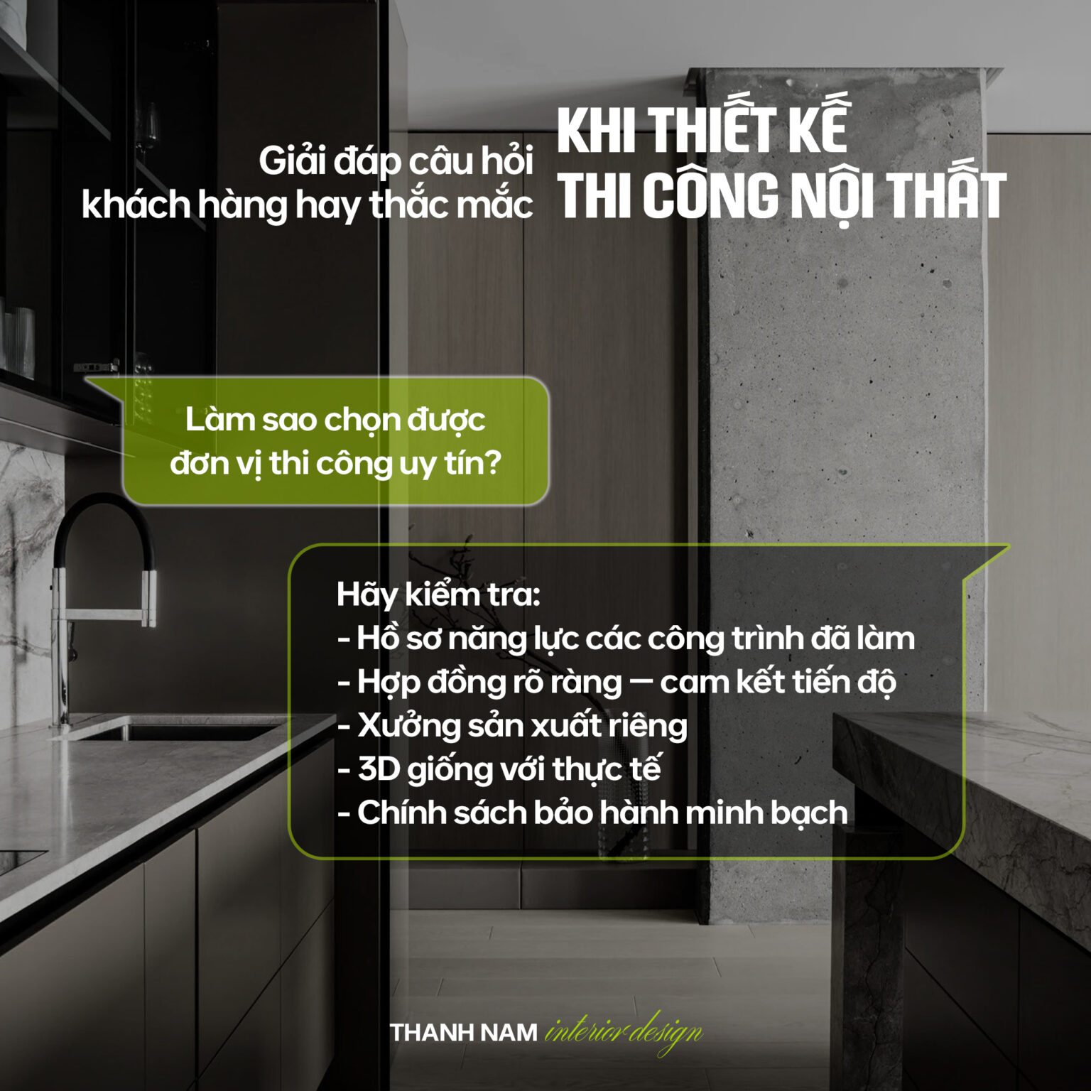 Giải đáp câu hỏi khi thiết kế thi công nội thất