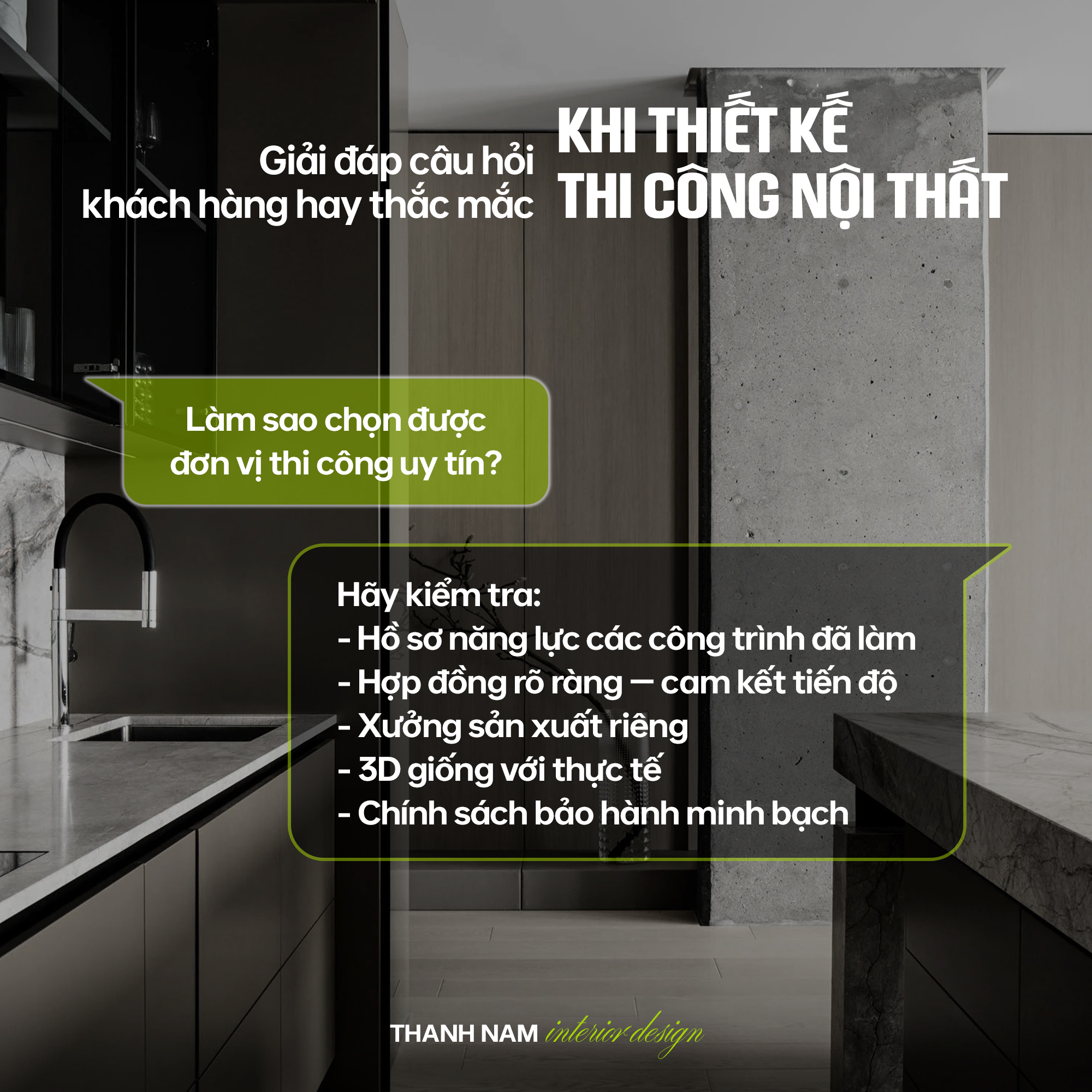 Giải đáp câu hỏi khi thiết kế thi công nội thất
