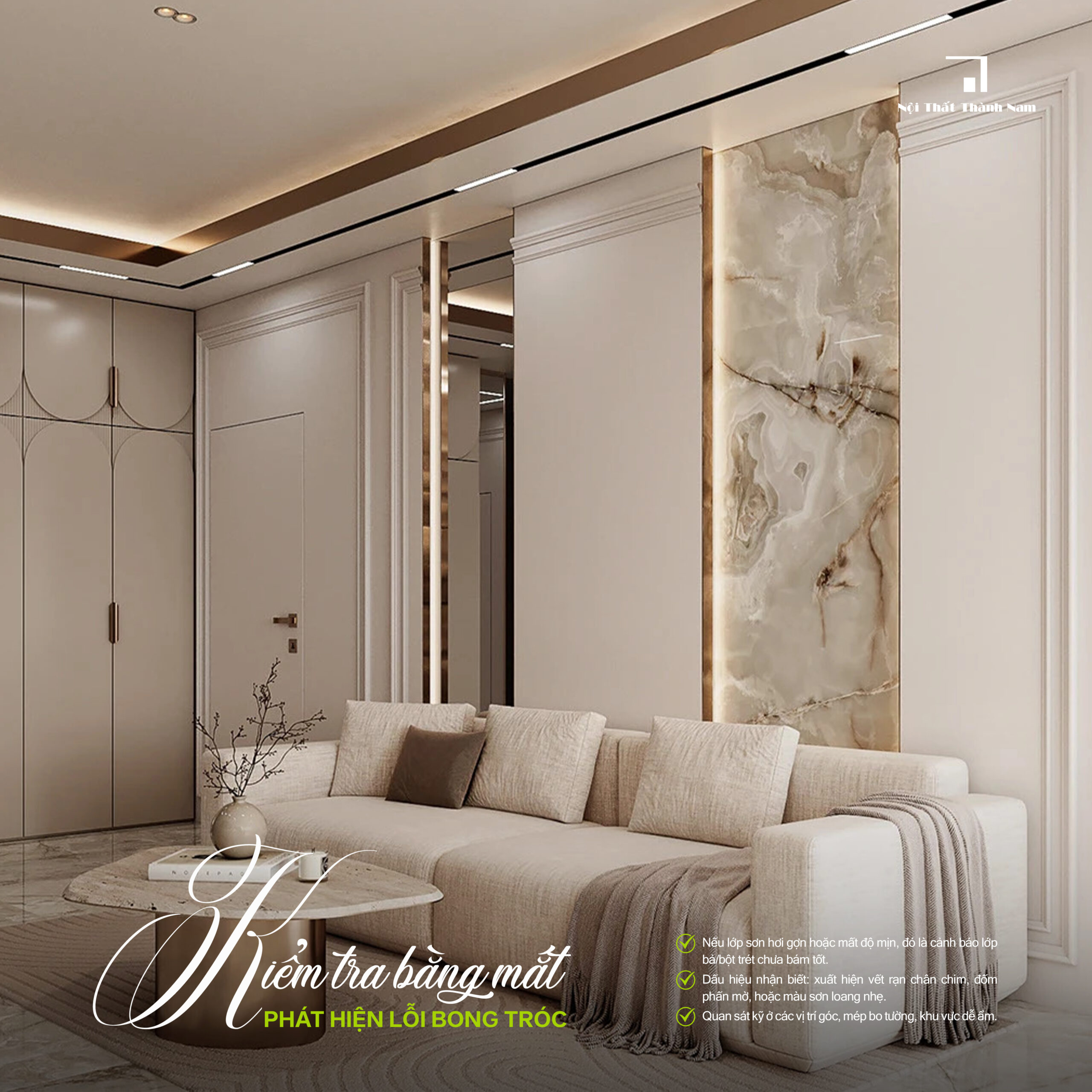 Cách phát hiện lỗi bong tróc sơn bề mặt nội thất