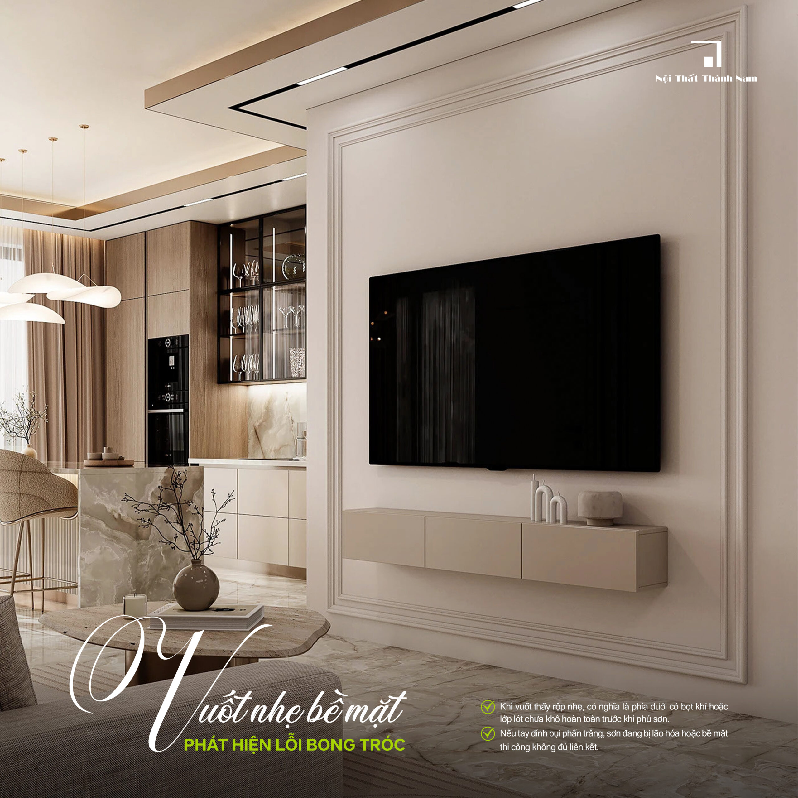 Cách phát hiện lỗi bong tróc sơn bề mặt nội thất