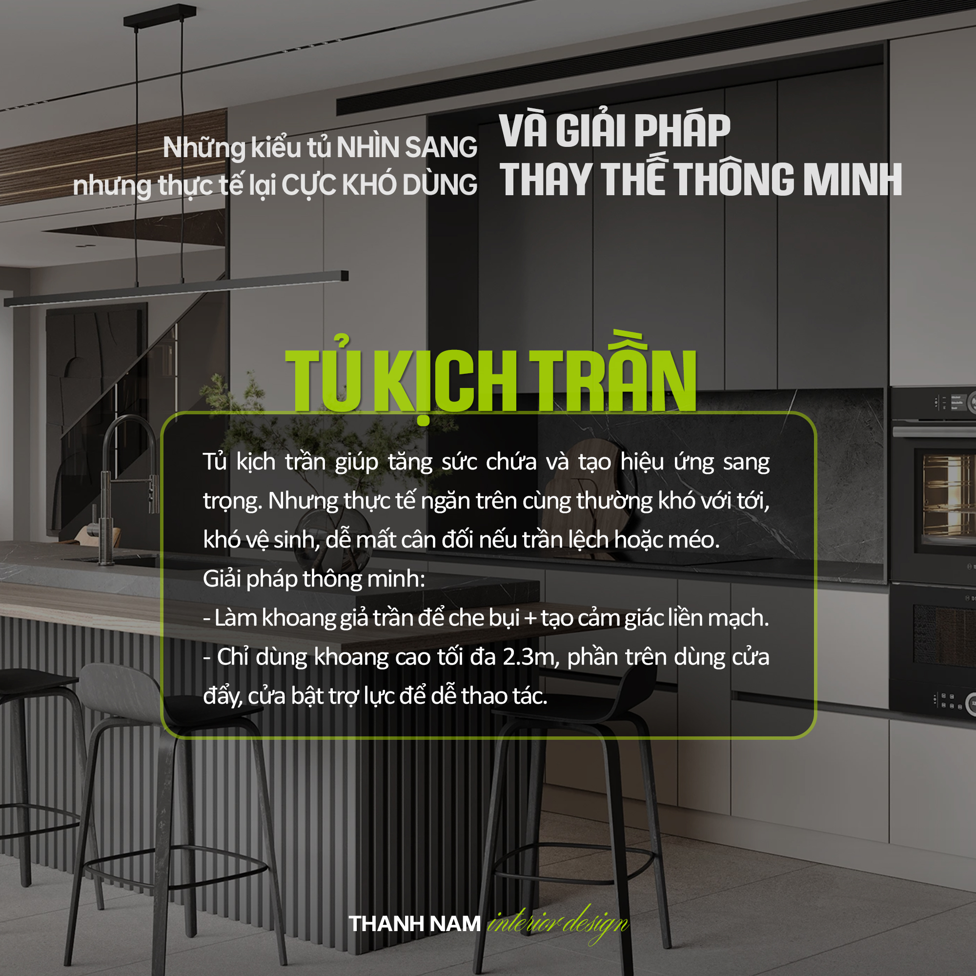 Kiểu tủ nhìn sang nhưng cần cân nhắc