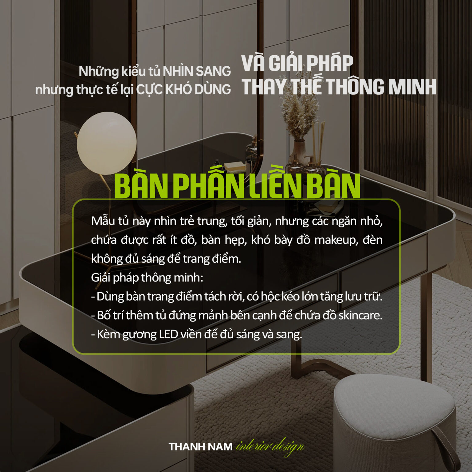 Kiểu tủ nhìn sang nhưng cần cân nhắc