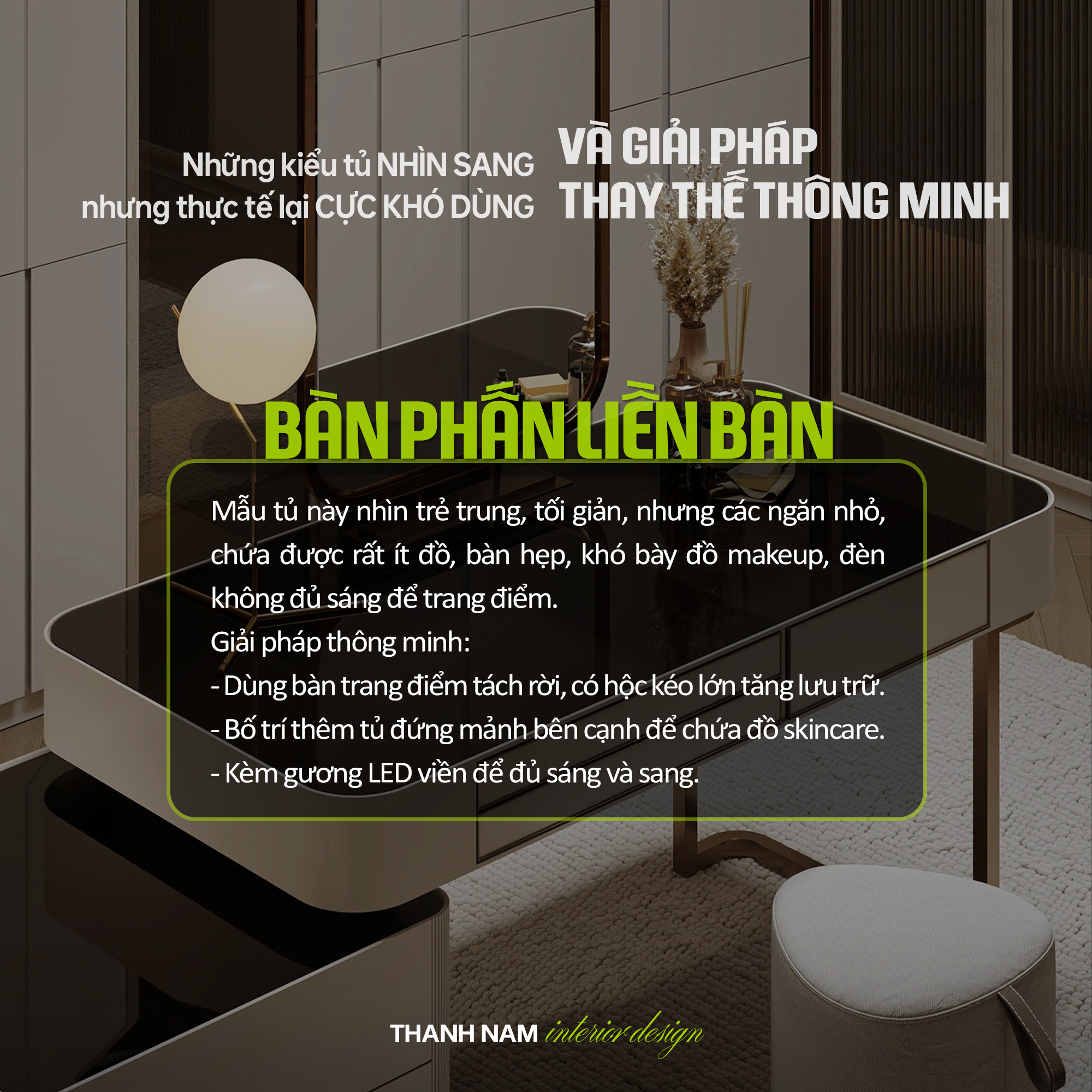 Kiểu tủ nhìn sang nhưng cần cân nhắc