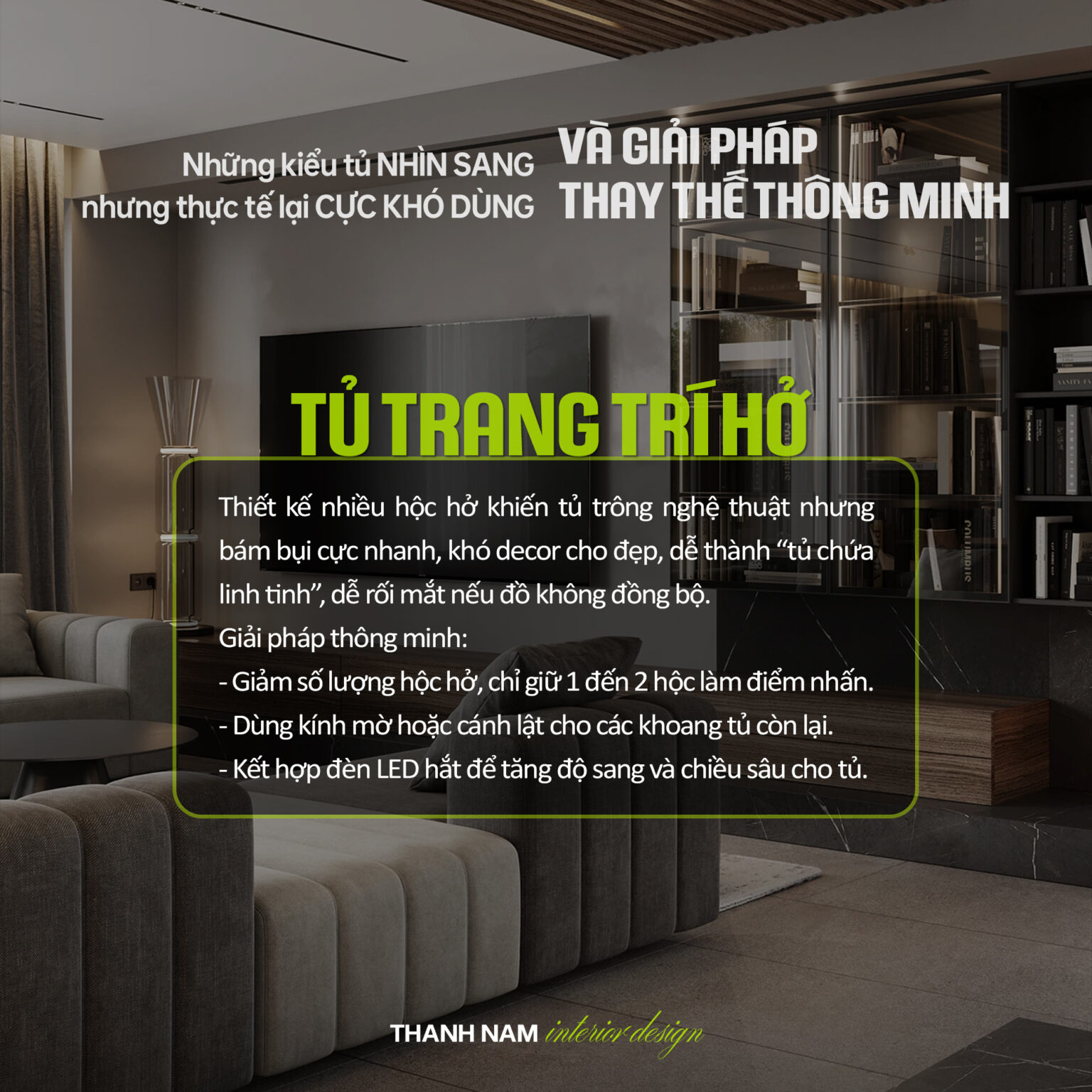 Kiểu tủ nhìn sang nhưng cần cân nhắc