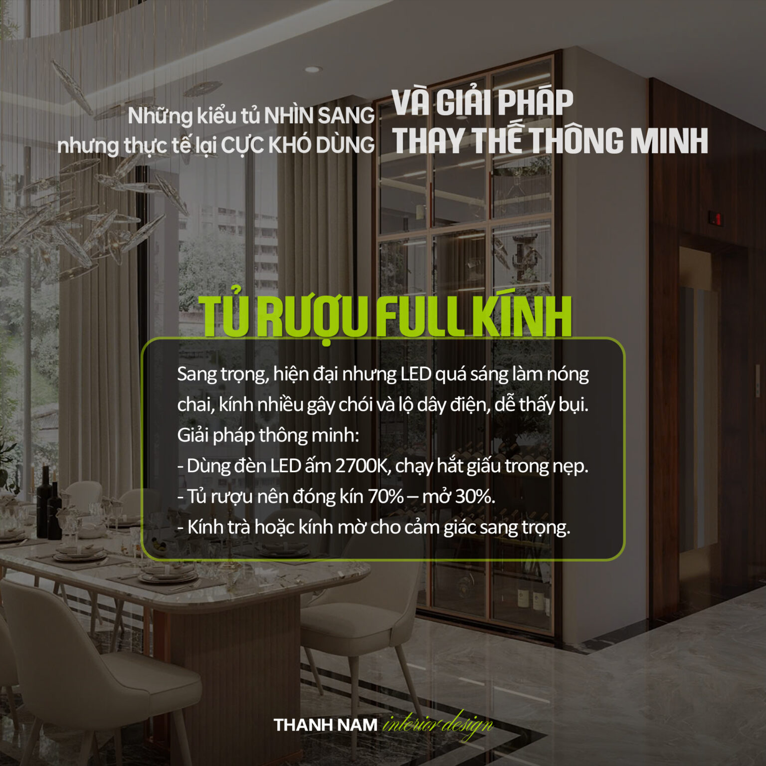 Kiểu tủ nhìn sang nhưng cần cân nhắc